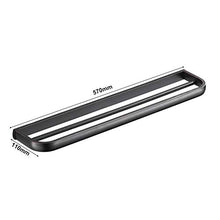 WPHH Porta Asciugamani Doppio 57 Cm, Portasciugamani in Ottone Rame, Mensola del Bagno Porta Asciugamani A Parete, Impermeabile E Resistente All'umidità,Bianca