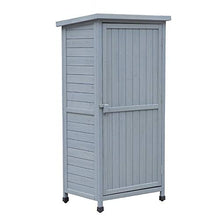 BESTSOON Armadietto da Esterno per Mobili da Giardino Outdoor in Legno Strumento Cabinet Storage Shed Sun e Impermeabile for Balcone Giardino Patio 4-Tier Strato Regolabile