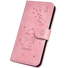 Robinsoni Custodia Compatibile con Samsung Galaxy A10 Case Portafoglio Cover Libro Case Dumbo Stampato Pelle PU Antiurto Case Wallet Taccuino Cover Libretto Cartone Animato Case Folio Flip Cover Rosa