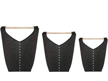 Beliani Cesto Grigio Scuro Set di 3 KESTEL