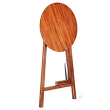 Deuba Tavolino Alto Pieghevole Legno di Acacia Ø 78 x 110cm Tondo Tavolo da Giardino Balcone Richiudibile