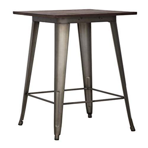 mauro ferretti Detroit Tavolo Bar, Metallo, Marrone, 39x39x76 cm