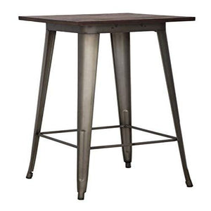 mauro ferretti Detroit Tavolo Bar, Metallo, Marrone, 39x39x76 cm
