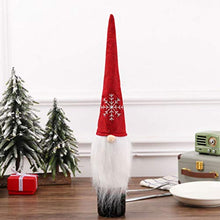 Amosfun 3pcs Bottiglia di Vino di Natale Copertura Bottiglia di Vino Gnomo Topper Natale Bottiglia di Champagne Manica Ornamento Decorazione del Tavolo da Pranzo