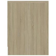 FAMIROSA Comodino Comodino Bianco e Rovere Sonoma 40x30x40 cm in Truciolato
