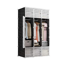 Coffee table FHW Armadio Fai da Te Sistema Portatile Cupboard Cabinet Organizzatore di archiviazione con Hanging Asta Forte Costruzione Ricci Stampa Floreale Guardaroba (Size : 111x47x183cm)