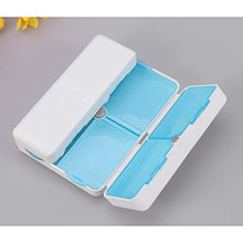 HEALLILY contenitore per pillole 2 pezzi portatile 7 scomparti porta pillole contenitore per medicinali per vitamine pillole grandi e piccole e farmaci perfetti per viaggiare all'aperto (blu)