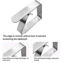 JPYH Clip Tovaglia,8PCS Tovaglia Clip in Acciaio, Tablecloth Clip Regolabile per Copritavoli Supporti per Tovaglie per Casa, Feste, PIC-Nic, Ristorante, Matrimoni