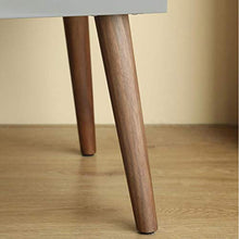 Jcnfa-Tavoli Comune Grigio, ripiano a 2 Strati, con Base in Legno massello con cassetti (Color : Gray, Size : 17.71 * 14.17 * 23.62in)