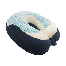 LBLQWE Cuscino a Forma di U in Gel, Cuscino a Forma di U in Memory Foam a Rimbalzo Lento, alleviare Il Dolore al Collo e al Collo, Cuscino al Collo per Viaggi in Aereo