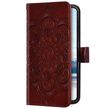 Robinsoni Cover Compatibile con LG K30 2019 Case Scintillare Glitters Lucido Portafoglio Libro Custodia 3D Mandala Stampato Pelle PU Libretto Cover Retro Foglio Flip Magnetica Caso, Marrone