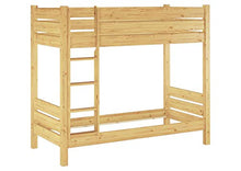 Erst-Holz Solido Letto a Castello in Pino Anche per Adulti 90x200 con doghe rigide 60.16-09