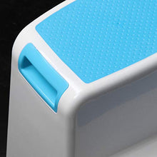 Senmubery Sgabello Un 2 Gradini per Bambini - Sgabello per Bambini, con Impugnatura Morbida Antiscivolo per Sicurezza Come WC da Bagno Vasino da Allenamento Vasino e Sgabello da Cucina Blu