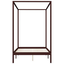 FAMIROSA Giroletto e Baldacchino 2 Cassetti Marrone Scuro Pino 120x200cm