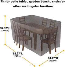 Mobili da Giardino Coperture Impermeabili 200x200x85cm, terrazza Copertura Antipolvere Anti-Polvere, Copertura di Protezione Tessuto Rettangolare Oxford tatio Table Table Table Sedia.