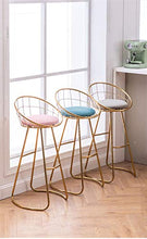 SZQ-Sgabelli da Bar Barra di Metallo Sedia, Le Gambe d'oro Sedia Moderna semplicità Bar Stool Hotel Parlor Ricezione di Alta Sgabello Altezza Seduta 65cm / 70cm / 75CM Sedia da Bar