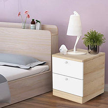 Comodino For la casa Accessori Camera Grana del legno Comodino con 2 cassetti da letto comodino Comodino accento mobili End Table del torace Può essere posizionato sullo studio, camera da let
