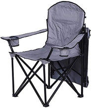 Tavolo da Picnic all'aperto Sedia da Campeggio in Metallo Pieghevole di Oxford Sport con tettoia da Sole e Porta Tazza Laterale Inclusa BBQ Party Table (Color : Grey)