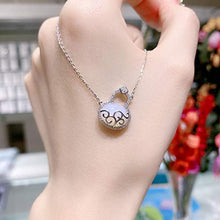 Baoxiaohed Collana in Argento Sterling,925 Sterling Argento Cinese Stile Creativo Zucca Zircon Collana, Utilizzata Come Festa della Mamma, Festa, Compleanno, Regalo Anniversario