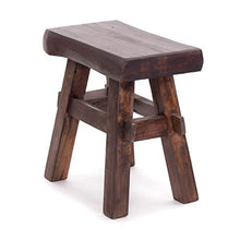 Design Delights - Sgabello Vintage 40, in stile rustico, in legno massiccio riciclato, 43x45x27 cm (altezza x larghezza x profondità)