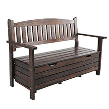 panchine portaoggetti da esterno in legno Deck Box per mobili da giardino, Park Lawn Balcony Portico Panchina da giardino con ripostiglio, Sedia da banco resistente all'acqua per 2-3 persone