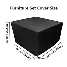 BAILR Copertura Tavolo Esterno 115 * 115 * 74cm, Copertura Mobili da Giardin Rettangolari Copri Tavolo da Giardino Impermeabile Anti-UV Tessuto Oxford Telo Copritavolo da Esterno