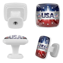 bandiera americana 4 PCS Pomelli per Porta, Pomolo per Mobile, Pomelli per Mobili con Viti, Maniglia per Armadietto, Pomelli per Porta, Pomelli per Cassetti per Porta, Armadio, Cassetto e Credenza