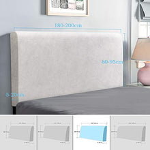 TAOCOCO Copertura per testiera per letto, Fodera Elastica Protezione, protezione elastica a tinta unita,Bianca 180-200 cm