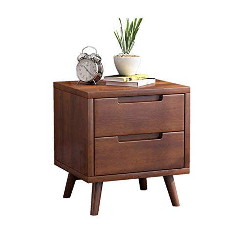 Comodino Muto Domestica Addensare Pine all'Ingrosso Locker Doppio pompaggio Camera di Studio da Terra Multifunzione Storage Box FANJIANI (Color : Walnut)