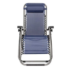 HJYUIK 2 PZ Sedia da Giardino reclinabile con portabicchieri Patio Zero Gravity Sedie a Sdraio Pieghevole Rilasser Sedie reclinabili (Blu) (Consegna di Una Settimana)