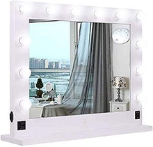 WQERLC Specchio a Parete, Specchio Cosmetico Dimmer con Specchio da Trucco e Trucco Vintage a Led con e Spina per Toeletta, Specchi da Bagno a Parete