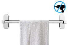 KINLO Porta asciugamani da bagno a parete senza foratura, 40 cm, autoadesivo, in acciaio inox, per bagno, asciugamani, vestiti (portata: 5 kg)