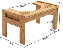 Sgabello Scaletta Pieghevole Sgabello da toilette accovacciato, altezza regolabile, sgabelli per il bagno Squat per adulti e bambini, legno di bambù naturale - Step up, Poggiapiedi, Aiuto per servizi