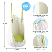 happypie Frog Hanging Pod Swing Seat Indoor ed Outdoor Hammock per bambini ad adulti 100% cotone - bianco