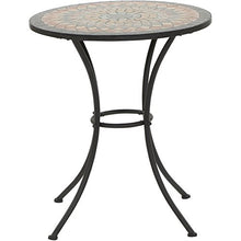 Siena Garden Tavolo Prato tondo in ferro con effetto mosaico, Ø60cm, Multicolore
