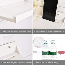 Mensola da bagno con ventosa ecologica super forte, senza bisogno di trapano e chiodi, in plastica ABS, facile da installare