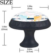 Striscia blu navy cuore alpaca arancione blu corallo Pomelli per Porta Set di 4 Pomelli per Mobili Manopole per Cassetti Cucina Armadio Vetro
