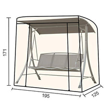Angel Living Premium Dondolo Protettiva, 195 * 125 * 171CM per la Maggior Parte degli Swing da Giardino di Hollywood, Resistente all'Acqua/UV con 2 Chiusure Lampo