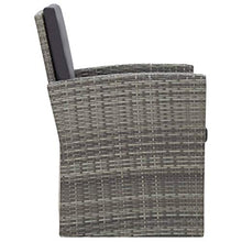 vidaXL Set Divani da Giardino 4 pz con Cuscini Salotto da Esterno Salottino per Patio Arredo da Esterni Arredamento Giardino in Polyrattan Grigio