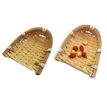 EXCEART 1:12 Mini Cesto di bambù Fai da Te in Miniatura Accessori Casa delle Bambole Polvere-Pan Ornamento Gioco Casa Giocattolo per Ragazze Bambini Bambini