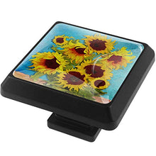 Fiori dipinti a mano 3 PCS Pomelli per Porta, Pomolo per Mobile, Pomelli per Mobili con Viti, Maniglia per Armadietto, Pomelli per Porta, Pomelli per Cassetti per Porta, Armadio, Cassetto e Credenza