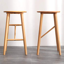 Sgabello da bar, sgabello alto per il tempo libero in legno massello per soggiorno cucina domestica, sgabello da lavoro reception bar dell'hotel, con poggiapiedi, non stanco dopo essersi seduti