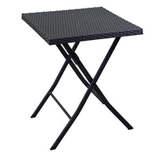 Vacchetti Giuseppe Set Giardino Tavolo e Sedie Pieghevoli, in Rattan e Alluminio, Marrone, per Balcone e Esterno