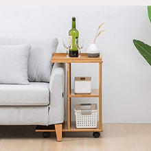 Comodini Nordic Mini Comodino Moderno Tavolino di Soggiorno Fine Tabelle da Letto di bambù con carrucola Comodino Creativo Comodini Letto (Color : B)