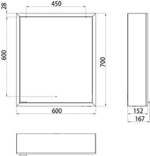 Emco asis - Armadietto con specchio a LED Prime AP, 600 mm, 1 anta a destra, specchio posteriore