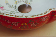 Ayhuir Rosso e Bianco Jingdezhen Bagno in Ceramica lavandino lavabo Lavabo da appoggio Lavandino da Bagno Uccello e Fiore