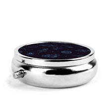 3 scomparti pillole senza soluzione di continuità modello con Cosmonauts UFO Rocket Luxury Travel Kit Storage Metal Round Silver Button Pillola Dispenser Vitamine Olio di Pesce Integratori