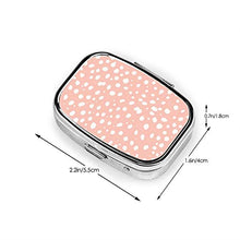 Scatola quadrata per pillole medicinali leopardo rosa moda pillola organizzatore viaggio pillole dispenser per vitamine integratori