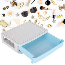 Jadeshay Scatola di immagazzinaggio Tipo di cassetto a Un Solo Strato Toilette Scatola cosmetica Desktop Storage Organizer per Camera da Letto Domestica(Blu)