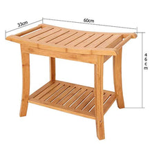 AYHa Bagno Bagno Vasca Sgabelli sgabello pieghevole Bagno Sgabello antisdrucciolevoli creativo Bamboo Sgabello in grado di sopportare 130Kg,Marrone
